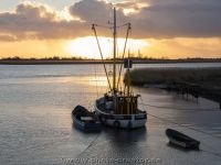 Sonnenuntergang beim Kutter Diana in Terborg 25.02.2023
