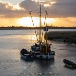 Sonnenuntergang beim Kutter Diana in Terborg 25.02.2023