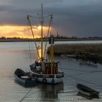 Sonnenuntergang beim Kutter Diana in Terborg 25.02.2023